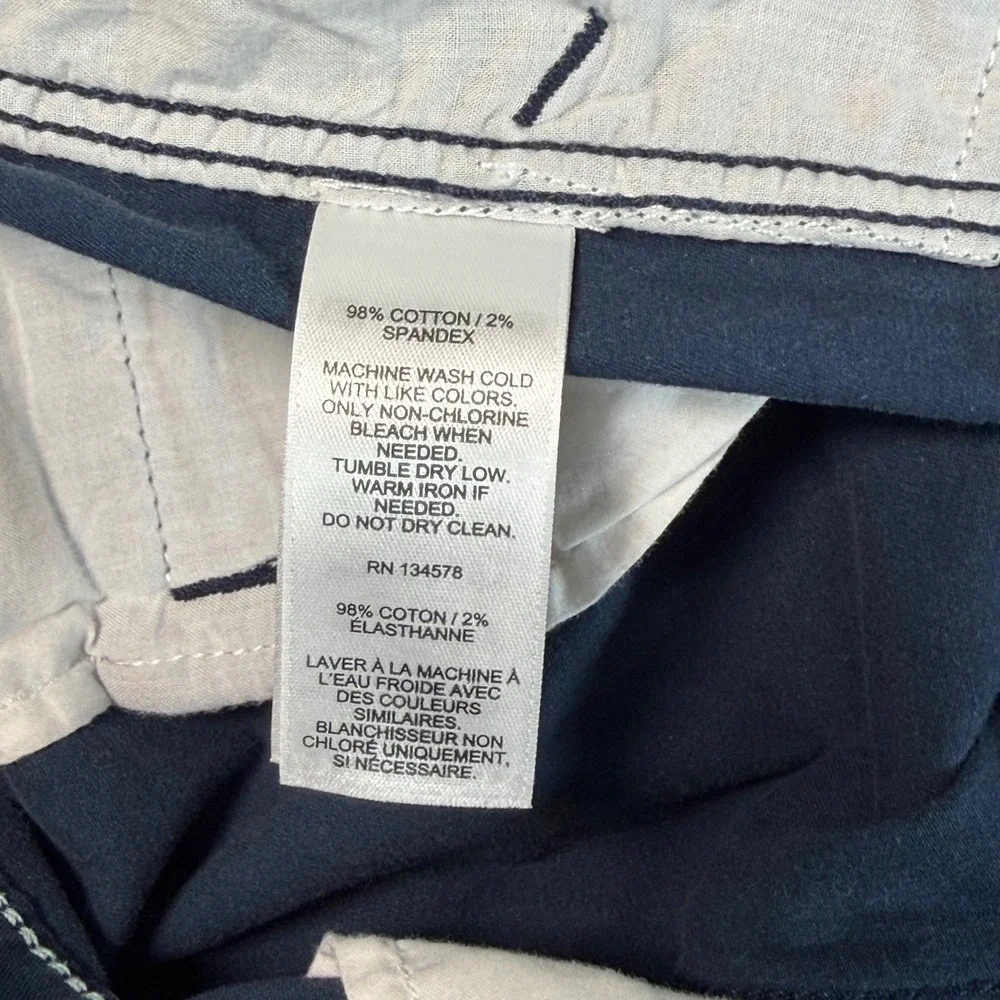 Vineyard Vines Womens Navy Blue Daybreak Chino Shorts Size 18 Stretch Cotton